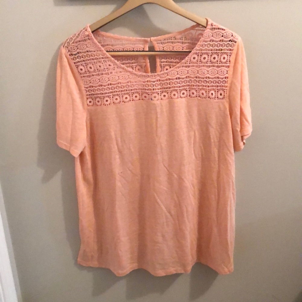 Short Sleeve Peach Top